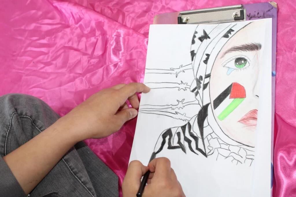 ابراز همدردی کودکان باشتی با کودکان و مردم فلسطین