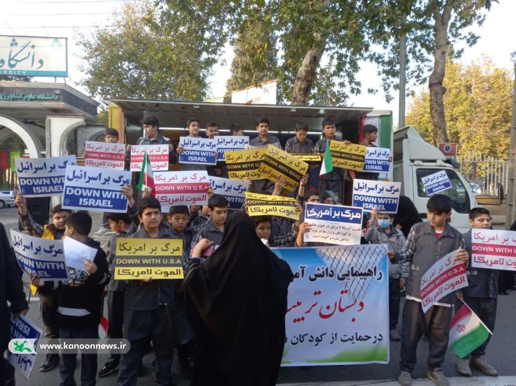 برپایی ایستگاه فرهنگیهنری با موضوع «ابراز همدردی با کودکان غزه»