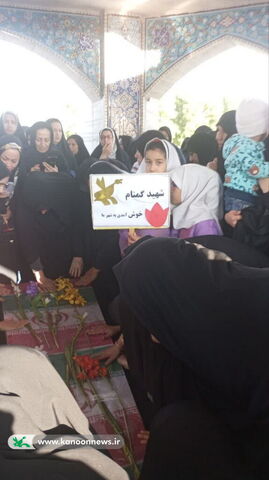 اعضا و مربیان کانون پرورش فکری شبانکاره به استقبال شهید گمنام رفتند