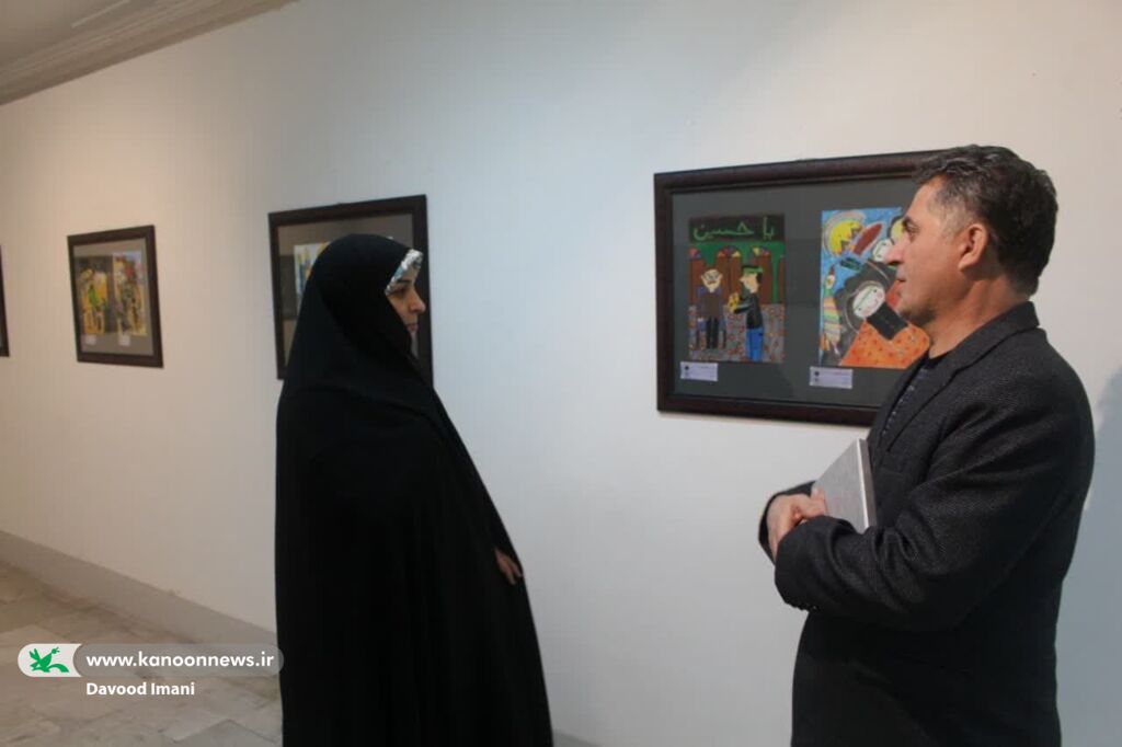 نمایشگاه نقاشی و عکس سوگواره بچه‌های اربعین در نگارخانه استاد یاسمی تبریز افتتاح شد