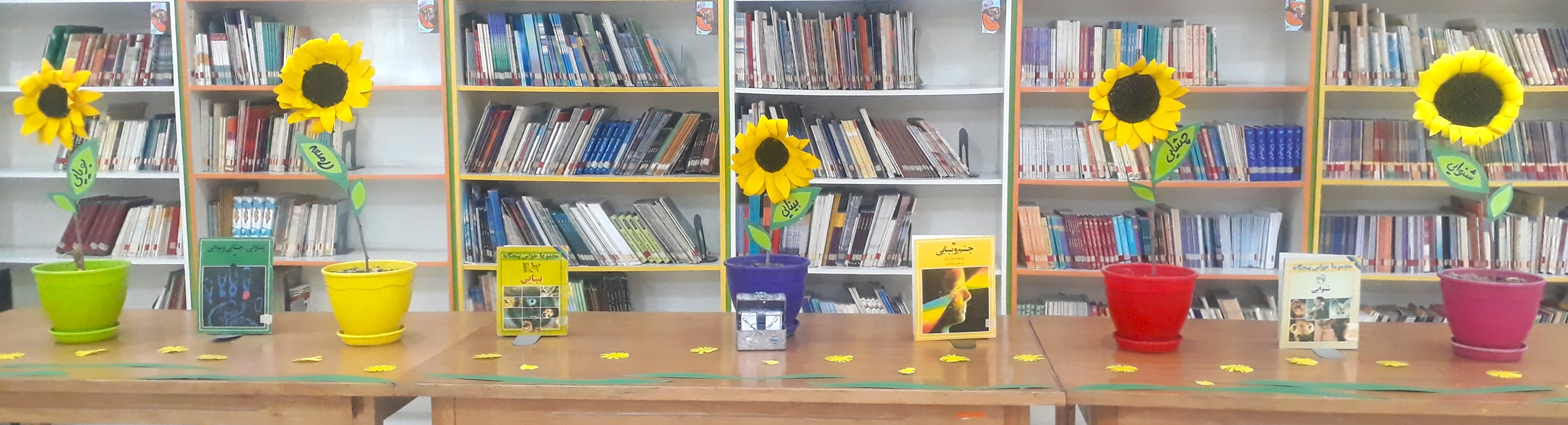 با گلدانهای آفتابگردان