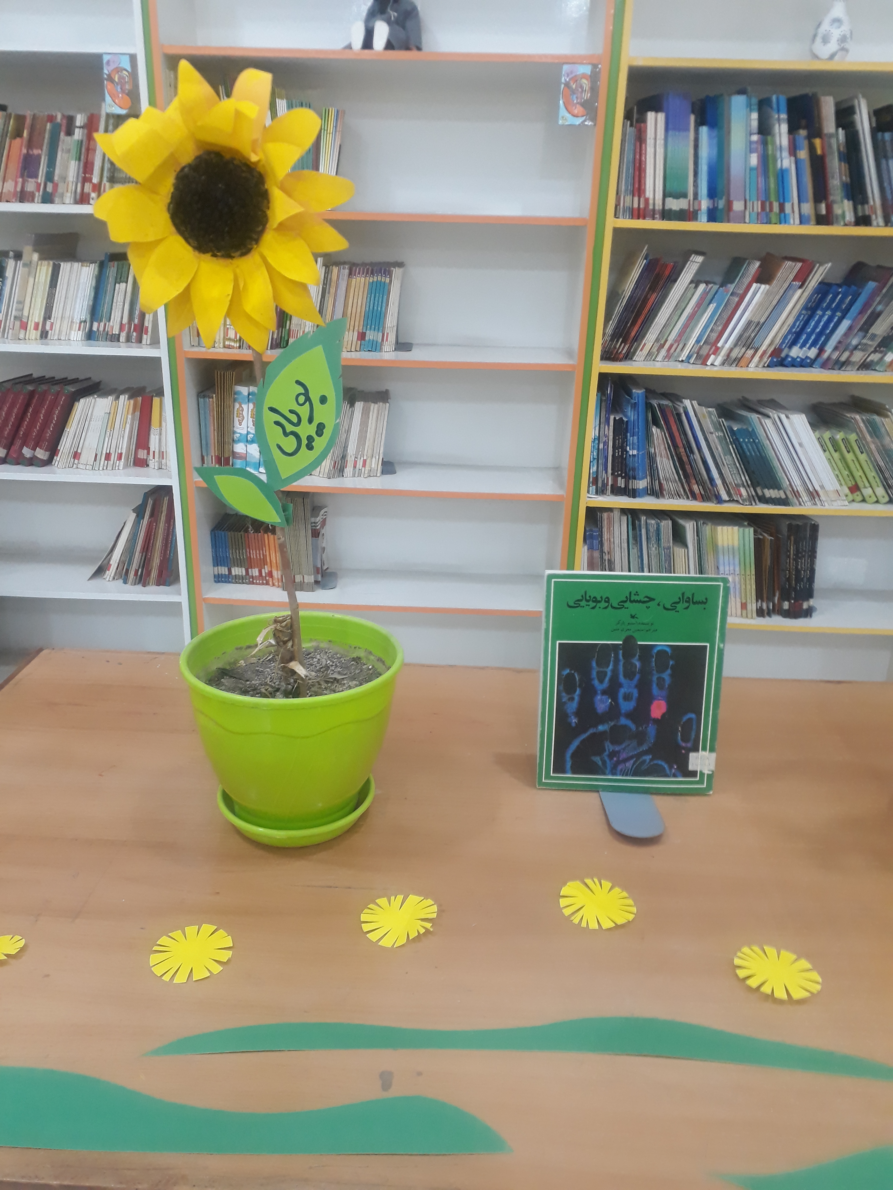 با گلدانهای آفتابگردان