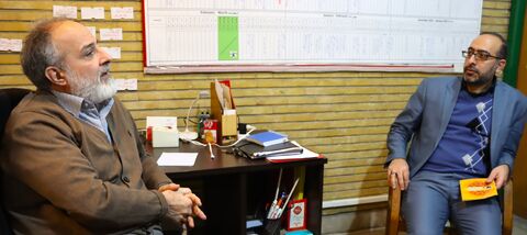 بازدید مرتضی خدمتکار آرانی مدیرکل اجتماعی استانداری تهران از دفتر جشنواره پویانمایی.JPG