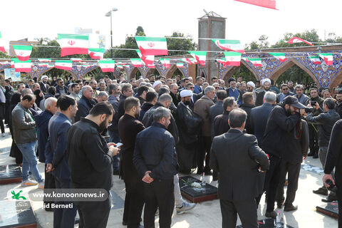 مراسم عطرافشانی گلزار شهدای انقلاب اسلامی ساری