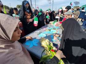 راهپیمایی کودکان در چهل و پنجمین جشن پیروزی انقلاب اسلامی