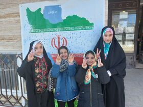 گزارش تصویری/کودکان و نوجوان آمدند برای ایران قوی