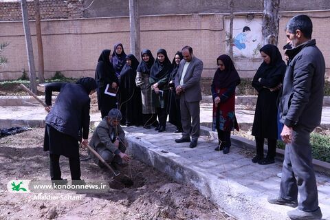 گرامیداشت روز درختکاری با کاشت نهال در اداره‌کل کانون کرمان