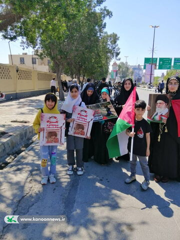 حضور فعال اعضا و مربیان کانون استان بوشهر در راهپیمایی روز قدس