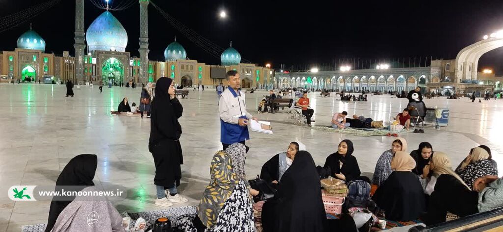 مهمانی ماه با حضور اعضای مرکز شماره ۵ قم در مسجد مقدس جمکران برگزار شد