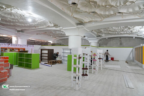 آماده سازی غرفه کانون در نمایشگاه بین المللی کتاب تهران
