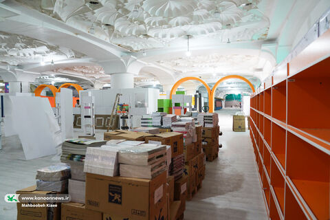 آماده سازی غرفه کانون در نمایشگاه بین المللی کتاب تهران