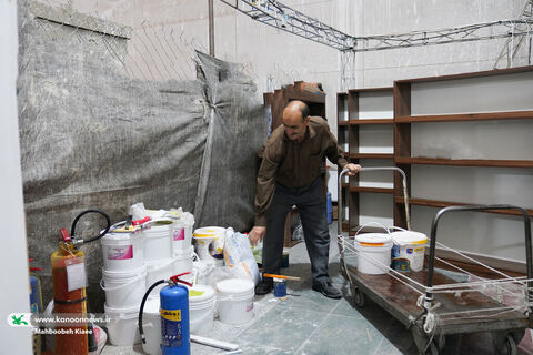 آماده سازی غرفه کانون در نمایشگاه بین المللی کتاب تهران