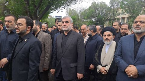 مراسم بدرقه مردم از رییس جمهور شهید در تبریز