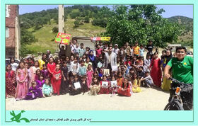 حضور پرشور کودکان روستای «کولان» شهرستان مریوان در کاروان پیک امید