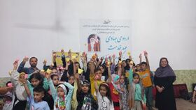 مشارکت کتابخانه سیار کانون پرورش فکری استان خوزستان در  برگزاری اردوی جهادی عهد خدمت