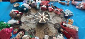 ساخت عروسک چمچه خاتون و پخت آش در کانون صالح آباد