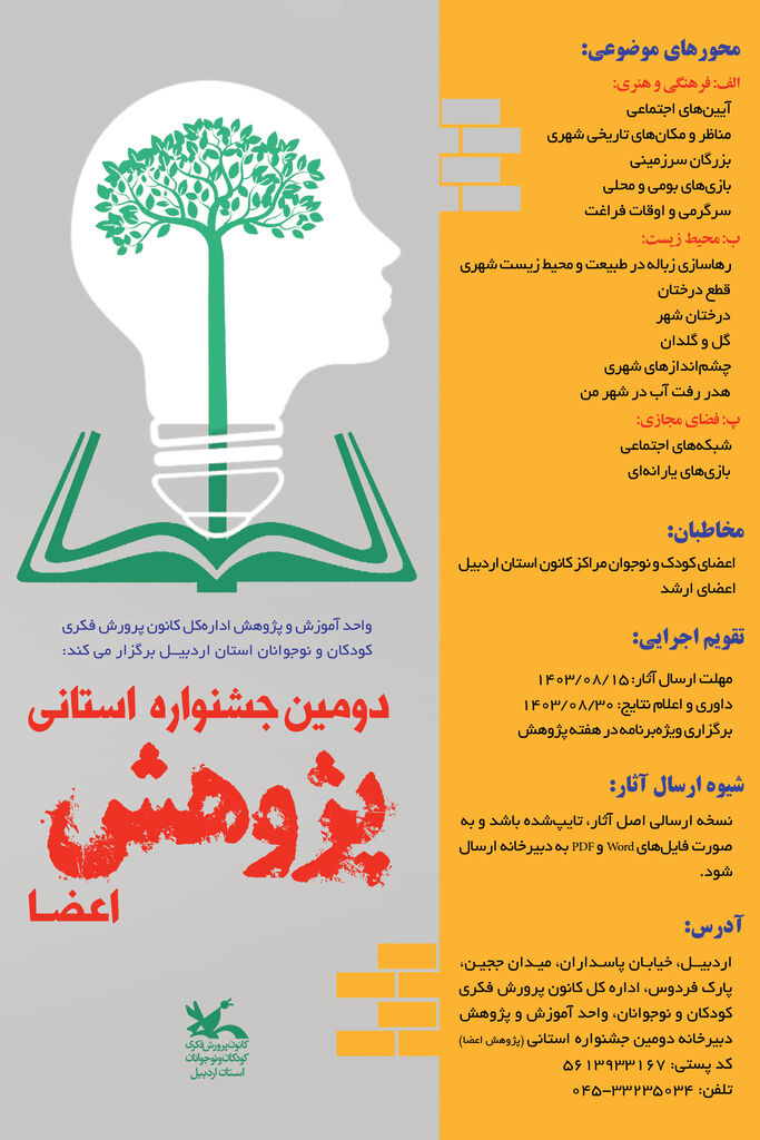 دومین جشنواره استانی پژوهش اعضا