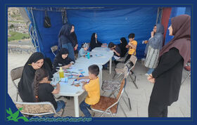 برگزاری ایستگاه نقاشی در پارک (روجیار) سنندج به مناسبت هفته عفاف و حجاب