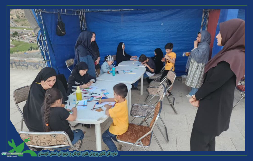 برگزاری ایستگاه نقاشی در پارک (روجیار) سنندج به مناسبت هفته عفاف و حجاب