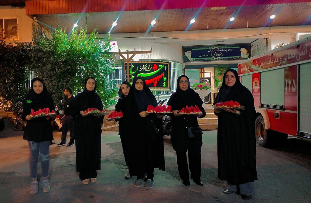 برپایی موکب عزای  حسین در رامسر