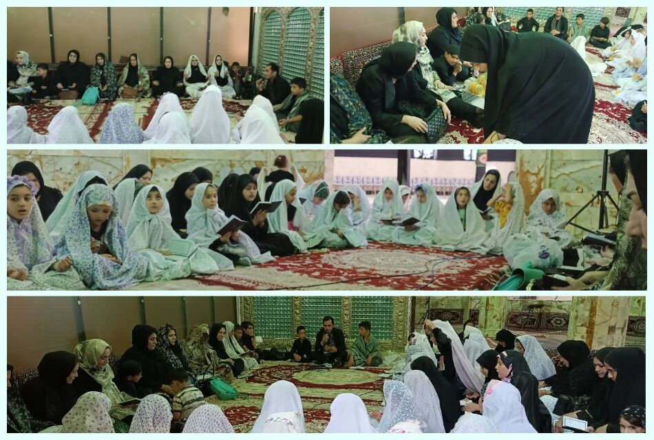 سوگواری اعضای مرکز چهار کانون اردبیل در حرم امامزاده سیدصدرالدین