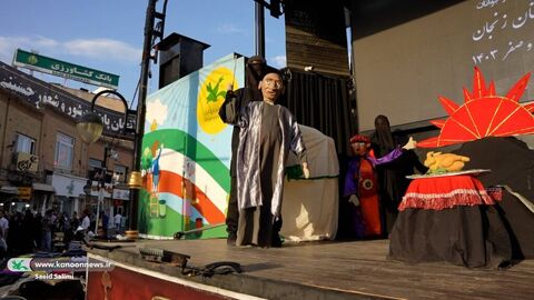 روز اول اجرای تماشاخانه تریلی سیار با نمایش «مشکهای خالی» در استان زنجان