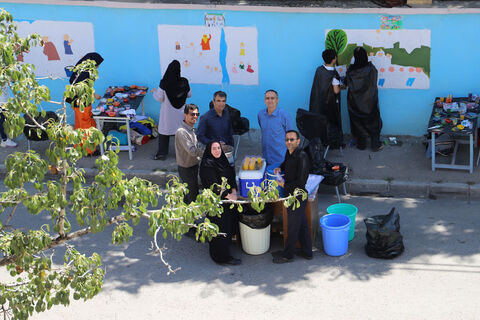 نقاشی دیواری اعضای کانون با عنوان سرزمین من «اردبیل» -بخش دوم