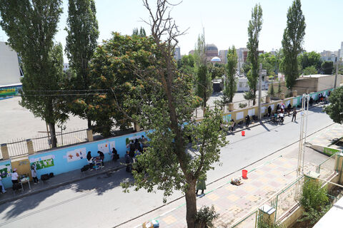 نقاشی دیواری اعضای کانون با عنوان سرزمین من «اردبیل» -بخش دوم