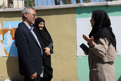 نقاشی دیواری اعضای کانون با عنوان سرزمین من «اردبیل» -بخش دوم