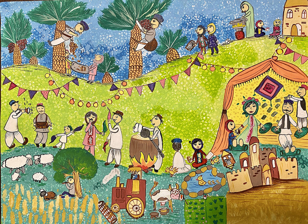 زینا جلالی ۱۳ ساله از مرکز کهنوج کانون کرمان Seven Iranian Children and Adolescents Succeed in the 23rd JQA International Environmental Children's Drawing Contest