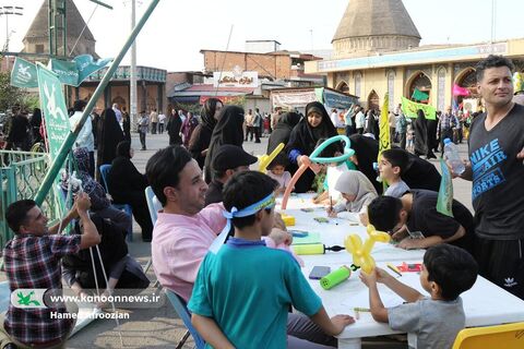 غرفه کانون پرورش فکری مازندران در جشن امامت و ولایت حضرت مهدی (عج) و اجتماع منتظران در امام‌زاده یحیی ساری