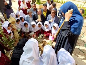 کاشت درخت با آرزوی صلح برای کودکان جهان