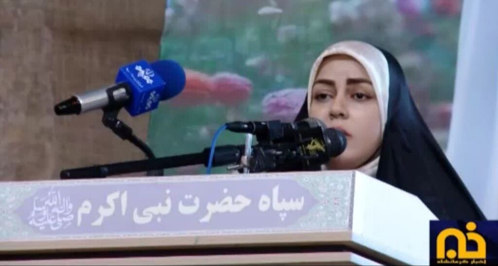 خانم فتاحی گفتگوی خبرگزاری مرصاد با مربی کانون کرمانشاه به مناسبت هفته بسیج