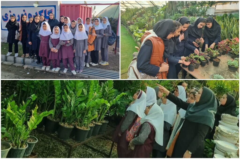 بازدید اعضای کانون دولتآباد از یک واحد پرورش گل و گیاه