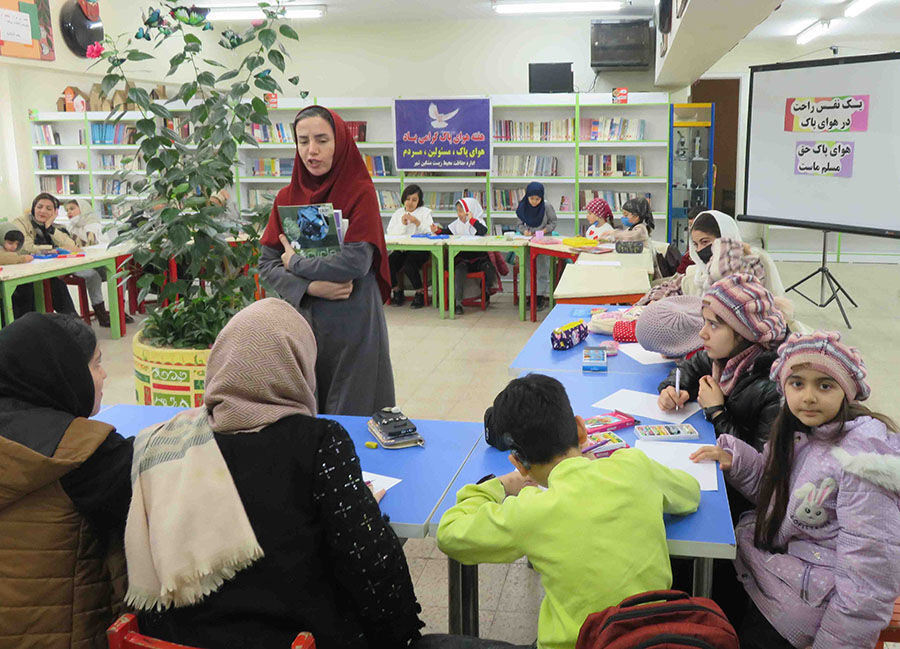 نقاشی کودکان مشگینشهری به مناسبت روز ملی هوای پاک