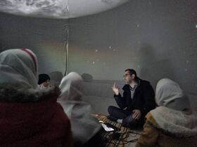 برپایی آسمان‌نما در مرکز شماره ۴ شهر کرمانشاه