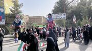 «ایستگاه انقلاب» کانون پرورش فکری سیستان و بلوچستان در مسیر راهپیمایی ۲۲ بهمن