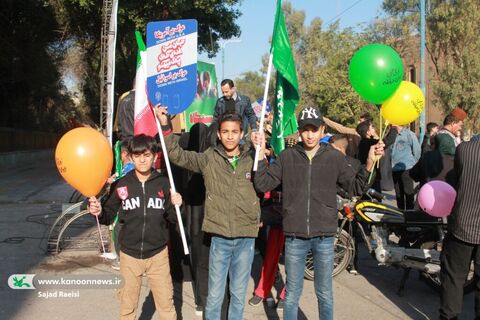 ایستگاه کودک و نوجوان کانون پرورش فکری در راهپیمایی ۲۲ بهمن اهواز