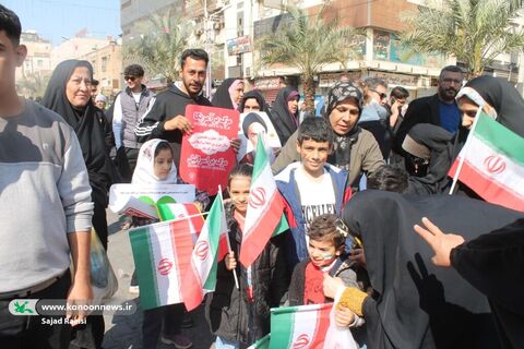 ایستگاه کودک و نوجوان کانون پرورش فکری در راهپیمایی ۲۲ بهمن اهواز