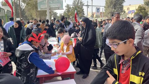 «ایستگاه انقلاب» کانون پرورش فکری سیستان و بلوچستان در مسیر راهپیمایی ۲۲ بهمن