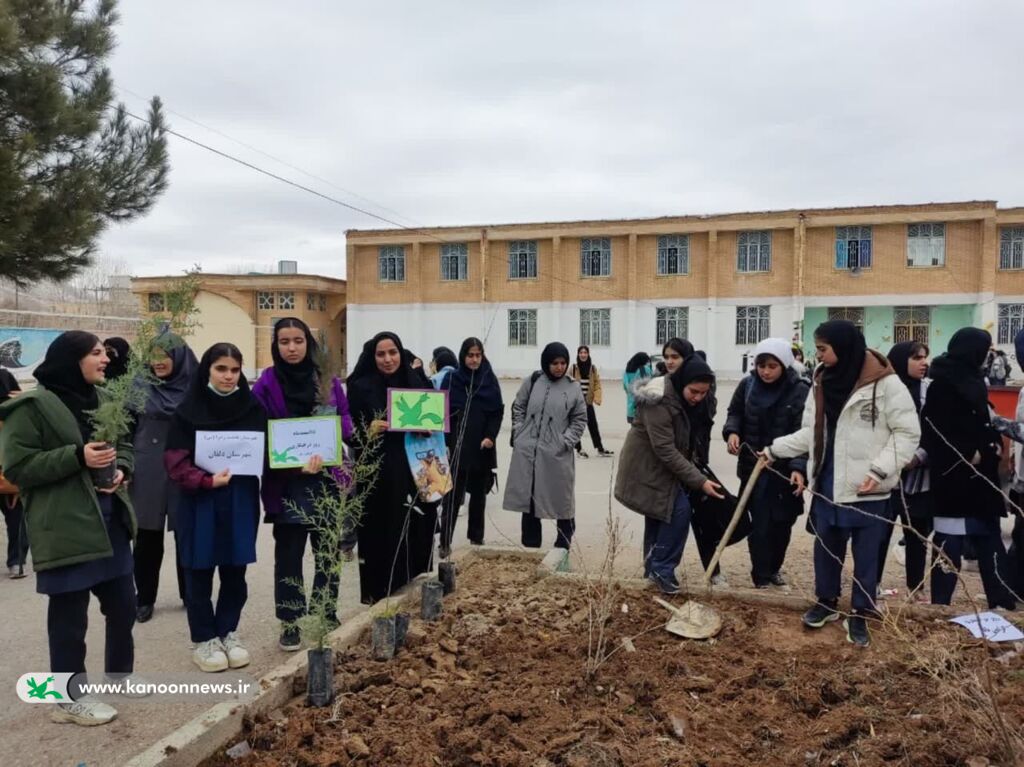 درختکاری با دستان کوچک اعضای کانون پرورش فکری لرستان