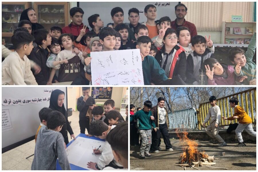 چهارشنبهسوری ایمن با «نه» به ترقه/ اعضای مرکز شماره دو کانون مشگینشهر میثاقنامه امضا کردند