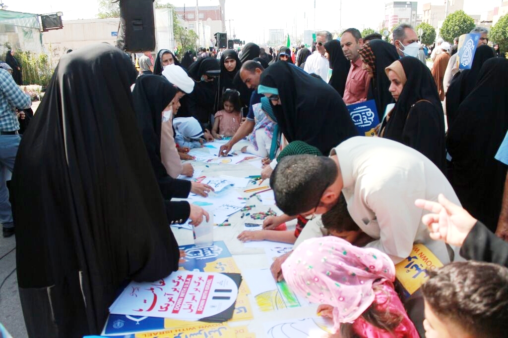 ایستگاه کودک و نوجوان کانون پرورش فکری خوزستان؛ نماد همبستگی با کودکان فلسطینی در راهپیمایی روز جهانی قدس