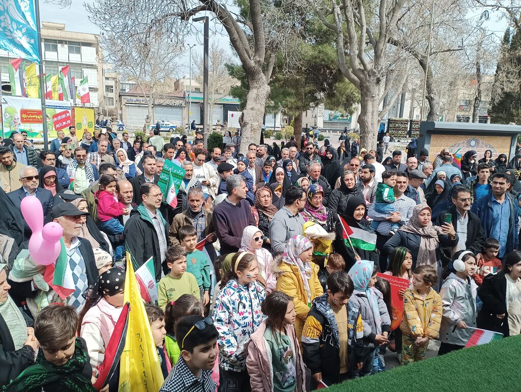 حضور پررنگ کانون استان قزوین در راهپیمایی روز  جهانی قدس