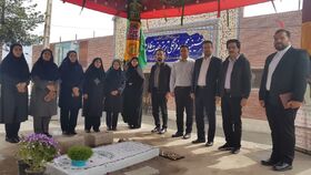 تجدید میثاق کارکنان کانون کرمانشاه با شهید گمنام نوجوان