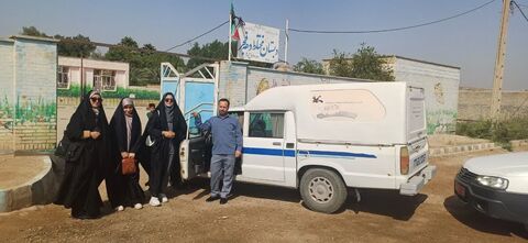 ویژه برنامه «پیک امید» کتابخانه‌های سیار کانون در روستای البصره اهواز