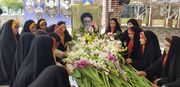 اجرای سرود شهید جمهور بر مزار شهید آیت الله آل هاشم