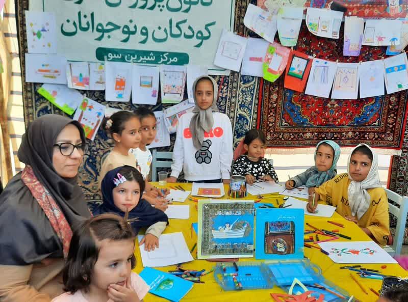 درخشش نقاشی‌های خلاقانه اعضای شیرین سو در جشنواره ملی فرش مهربان
