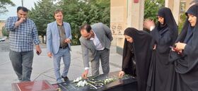 آغاز به کار سرپرست جدید کانون پرورش فکری استان همدان با ادای احترام به شهدا