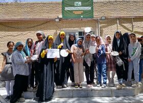 ساخت ساعت آفتابی در مرکز فرهنگی، هنری جیم‌آباد
